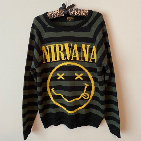 nirvana smiley sweater